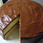 Old Fashioned Yellow Cake w/ Chocolate Fudge Frosting