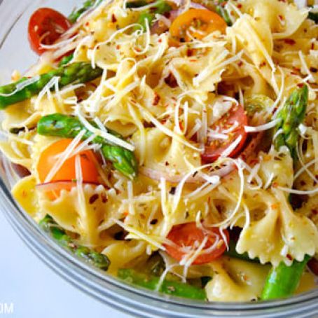 Asparagus Pasta Salad with Italian Dressing