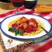 Spaghetti with Chicken Nugget Meatballs