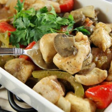 Easy Baked Chicken Cacciatore