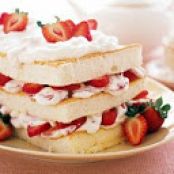 Strawberry-Angel Food Layer Cake