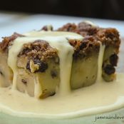 Bread Pudding with Spiced Rum Creme Anglaise