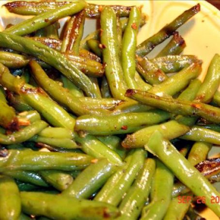 Oven Roasted Garlic Green Beans