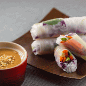 Spring Rolls with Coconut Peanut Sauce