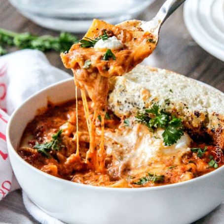 One Pot Lasagna Soup