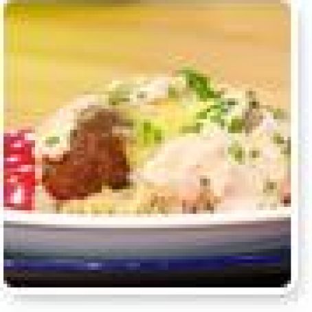 Reuben-Style Casserole with Pastrami Meatballs.Sauerkraut and Barley