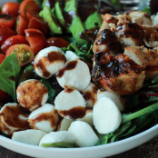 Avocado Caprese Chicken Salad with Balsamic Vinaigrette