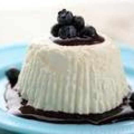 Frozen Lemon Whip with Blueberry Sauce