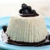 Frozen Lemon Whip with Blueberry Sauce