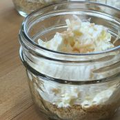 No-Bake Piña Colada Cheesecake in a Jar