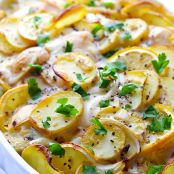 Easy Lemon Chicken Potato Casserole