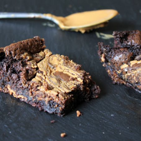 brownie - Peanut Butter Swirl Brownies