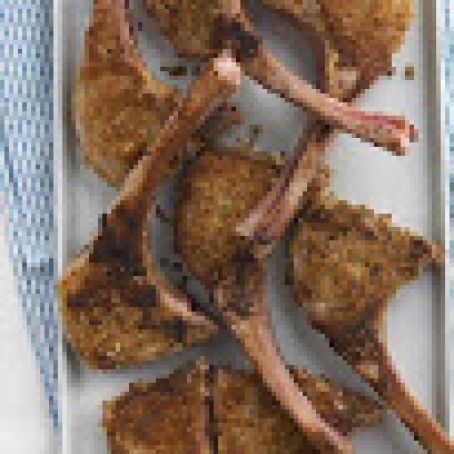 LAMB-Lamb Chops with Rosemary-Mustard Crust