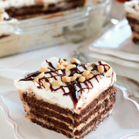 Peanut Butter Fudge Icebox Cake