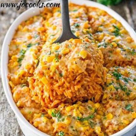 Chicken Enchilada Rice Casserole