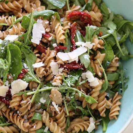 Summer Pasta Salad with Baby Greens