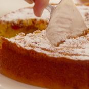 Cranberry and Cornmeal Cake with Caramel-Walnut Topping Sauce