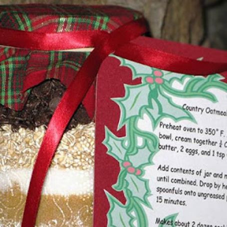 Country Oatmeal Cookie in a Jar
