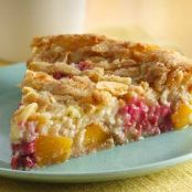 Impossibly Easy Peach and Raspberry Pie
