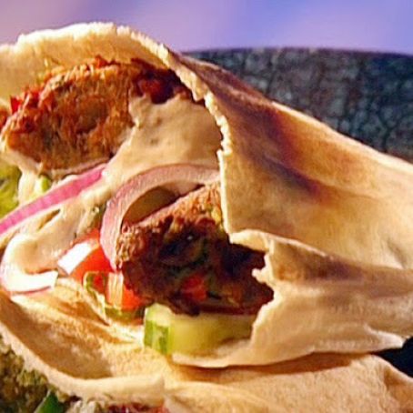 Falafel in Pita with Yogurt Sauce (Guy Fieri)