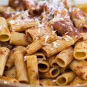 Sunday Gravy with Sausage and Rigatoni