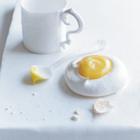 Pavlovas with Passion Fruit Curd