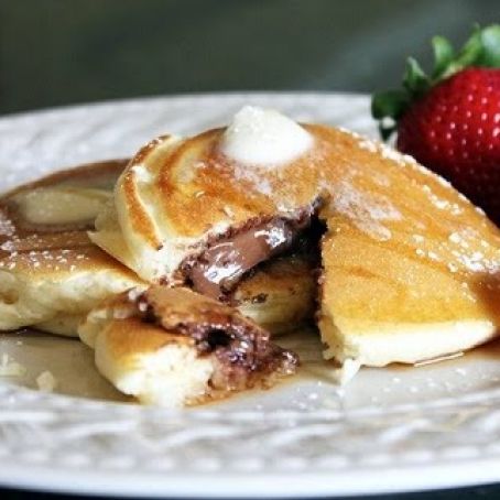 Chocolate-Stuffed Pancakes