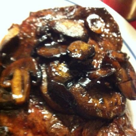 Flat Iron Steak with Balsamic Mushrooms
