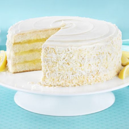 Mile-high lemon coconut cake