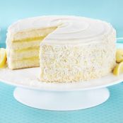 Mile-high lemon coconut cake