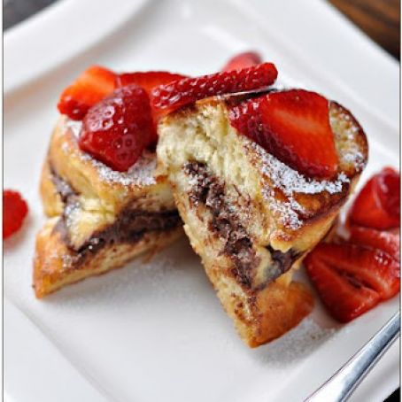 Stuffed Nutella French Toast with Strawberries