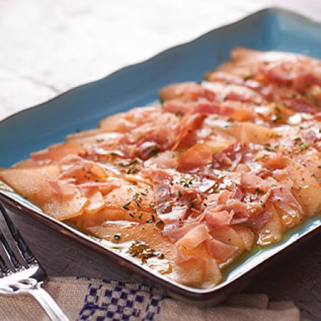 Melon Carpaccio with Prosciutto