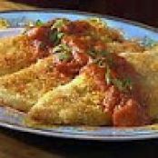 Panko Parmesan Crusted Chicken with Wasabi Tomato Sauce