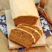 Salted Caramel Pumpkin Buttercream Frosted Pumpkin Bread