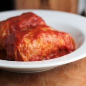 Stuffed Cabbage with Tomato Sauce