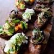 EGGPLANT & CHARRED PEPPER BRUSCHETTA