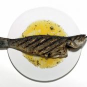GRILLED BRANZINO w/LADOLEMONO