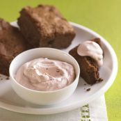 Brownies with Chipotle-Cherry Whipped Cream