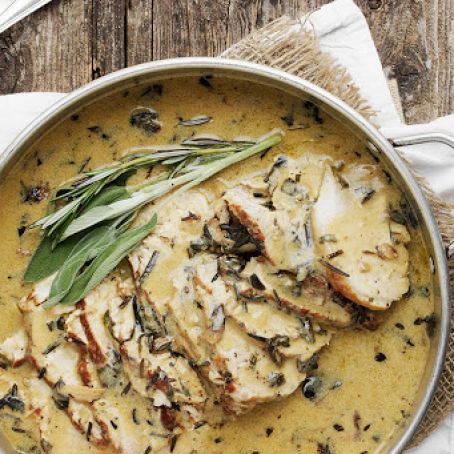 Pork Loin with Wine and Herb Gravy