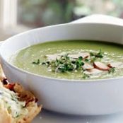 Spring Pea Soup with Toasted Almonds