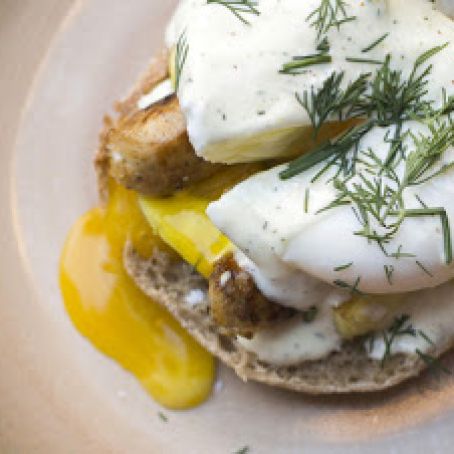 Chicken Sausage Eggs Benedict