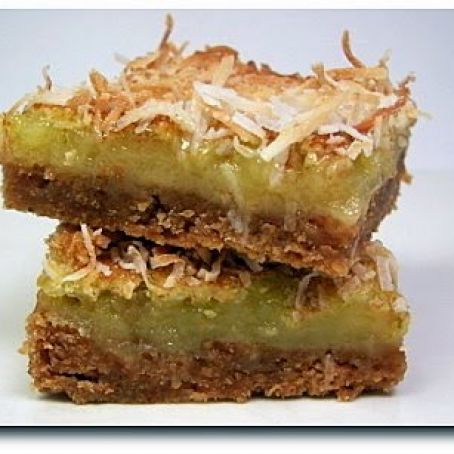 Coconut Lime Bars with Hazelnut Shortbread Crust