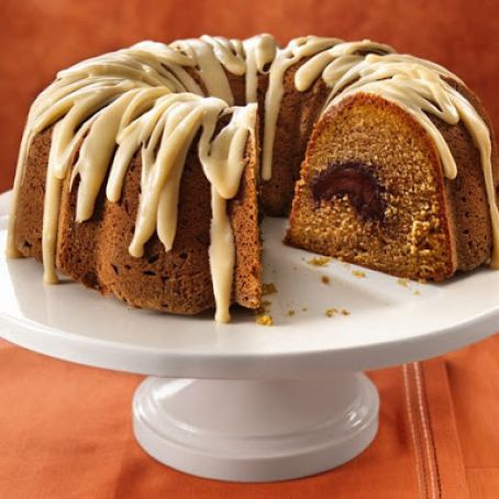 Pumpkin Truffle Pound Cake with Browned Butter Icing