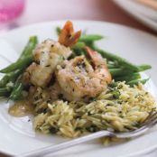 Roasted Shrimp with Champagne-Shallot Sauce