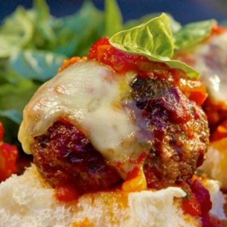 Italian Meatball Sliders with Red Sauce