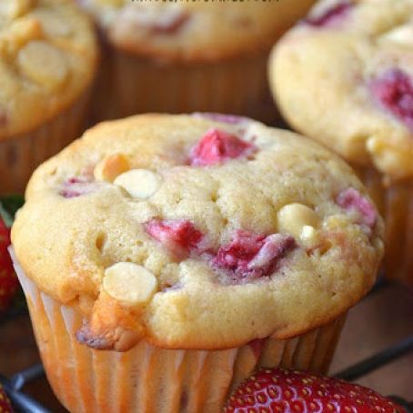 Strawberry White Chocolate Chip Coffee Cake Muffins