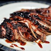 Brown sugar and balsamic glazed pork loin