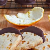 Orange Cookies Dipped in Chocolate
