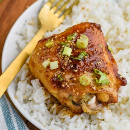 Baked Honey Garlic Chicken Thighs
