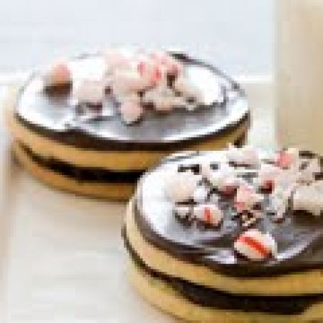 Peppermint-Chocolate Sandwich Cookies